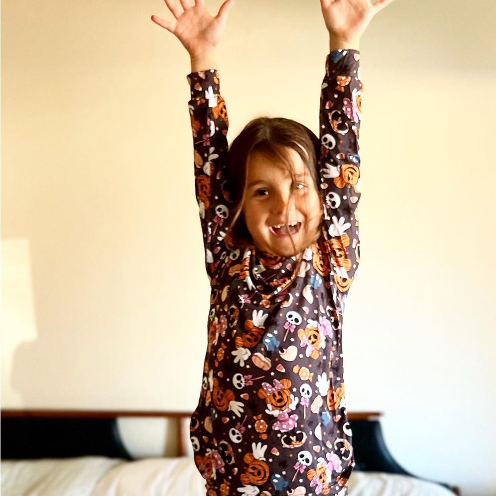 Disney Halloween Mickey Minnie Pumpkin Bamboo Pajamas